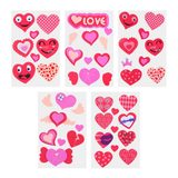 Fntastic Набор наклеек декоративных, 22x12,5 см, ПЕВА, сердечки, 5 дизайнов 503-021