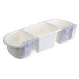 VETTA Classic Полка настенная три отделения, пластик, 28x12,5x8,5 см, молочный 478-288