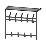 Вешалка с полкой 2-х ярусная "Торонто 22", hanger with shelf (Графит)